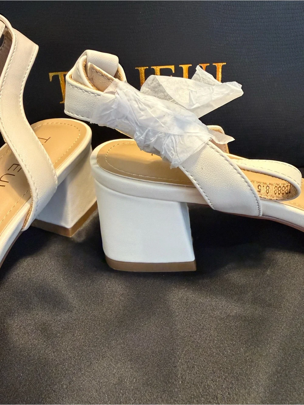 Cream   Block Heel Sandals for Women